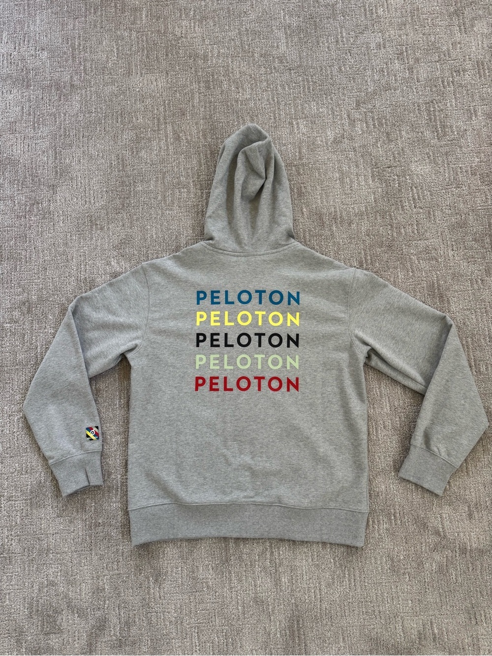Peloton Gray Zip Up Sweater with Hood